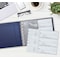 Better Office Products 7-Ring Leatherette Executive Ledger/Check Binder, Zipper Pouch, Holds 9 x 13in Business Checks, Blue 11301 - alternate 2